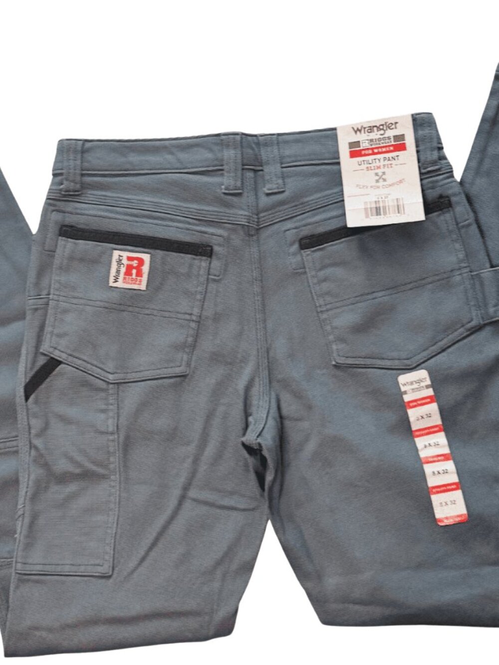 Wrangler Riggs Workwear Women's Utility Work Pants Gray Slim Fit Size 8 x 32